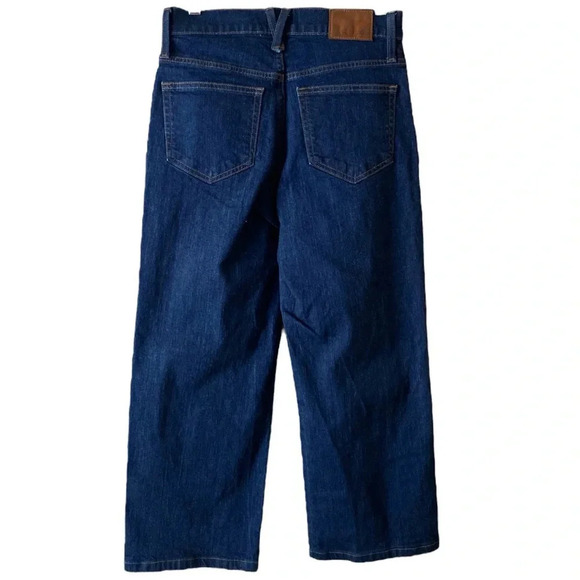 J CREW | Slim Wide Leg in 1996 Semi-Stretch Dark Denim High Rise Jeans Size 28 - Picture 3 of 10